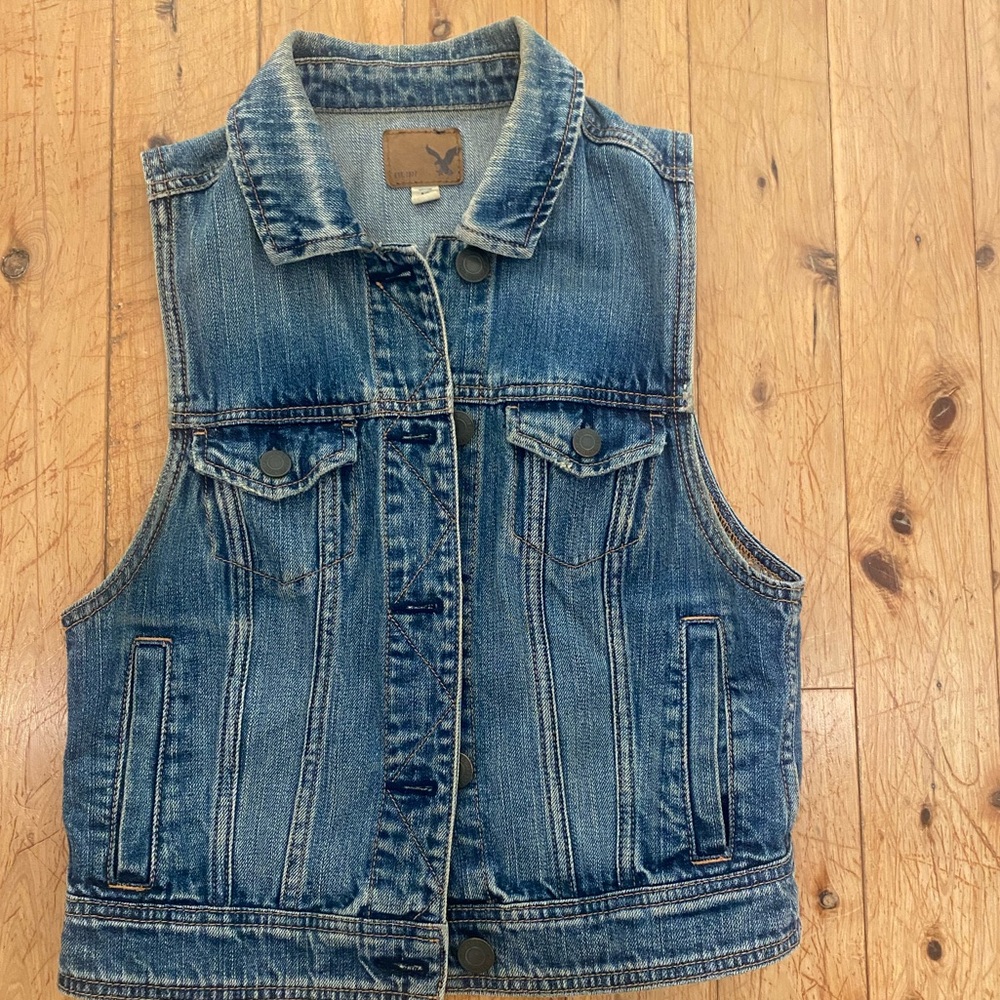 American Eagle Denim Vest